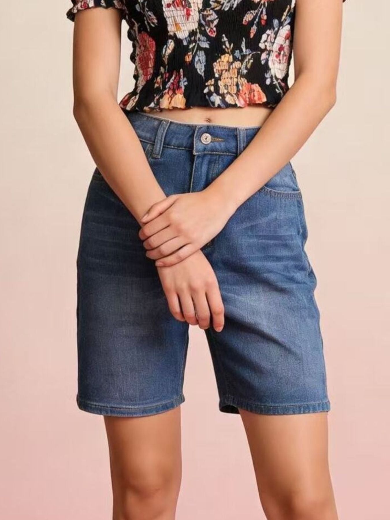 Hazel Blues® | High Waist Denim Shorts