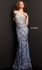 Ombre Sequin-Print Prom Gown: Jovani 06469