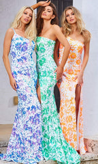 Jovani One-Shoulder Long Sequin Prom Dress 08256