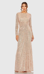 Long Sleeve Sequin Formal Dress: Mac Duggal 11659