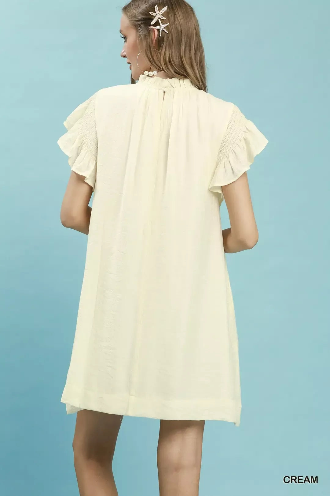 Hazel Blues® | Umgee Ruffle Flutter Sleeve Dress