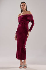 IN THE AIR VELVET MAXI DRESS
