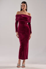 IN THE AIR VELVET MAXI DRESS