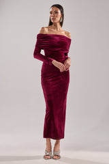 IN THE AIR VELVET MAXI DRESS