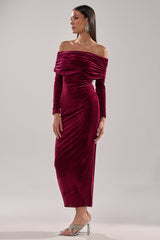 IN THE AIR VELVET MAXI DRESS