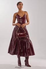 RACHEL PU MAXI DRESS
