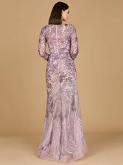 Lara Dresses 28921 Long Sleeve Formal Evening Ombre Dress