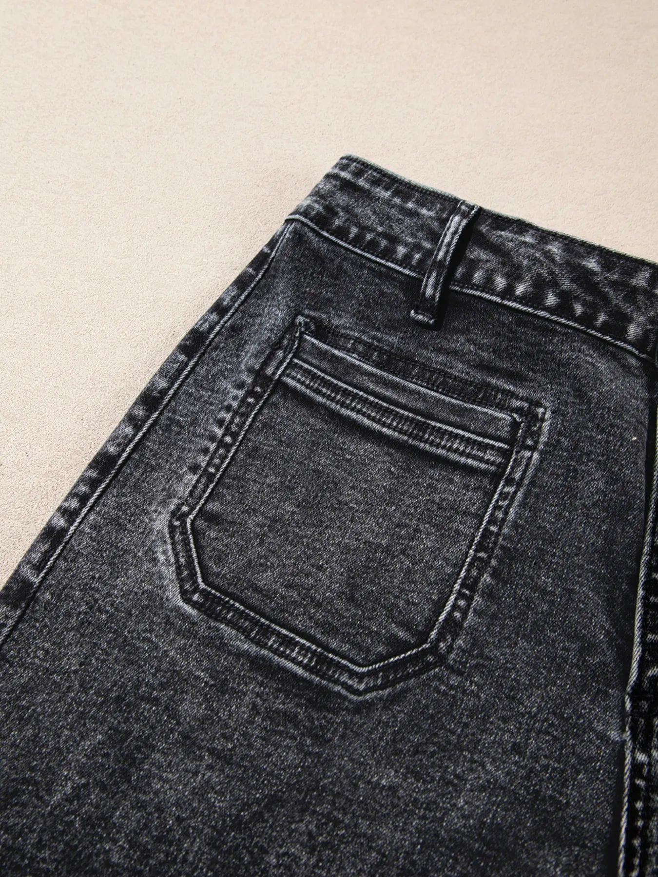 Hazel Blues® | High-Waisted Wide Leg Washed Jeans