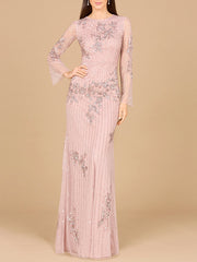 Lara Dresses 29079 Long Sleeve Formal Beaded Evening Dress