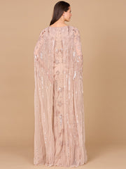 Lara Dresses 29090 Long Formal Beaded Cape Evening Dress