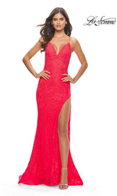 Long Lace Mermaid Prom Dress: La Femme 31404