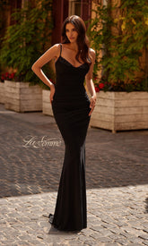 Lace-Back Long Prom Dress: La Femme 32357