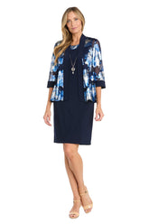 Short Metallic Dress Mother of the Bride Jacket R&M Richards 3269