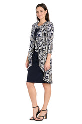 Printed Jacket Dress Short Petite R&M Richards 3309P