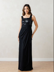 Eva Fashion 3531 Sequin Long Formal Lace Bolero Evening Dress