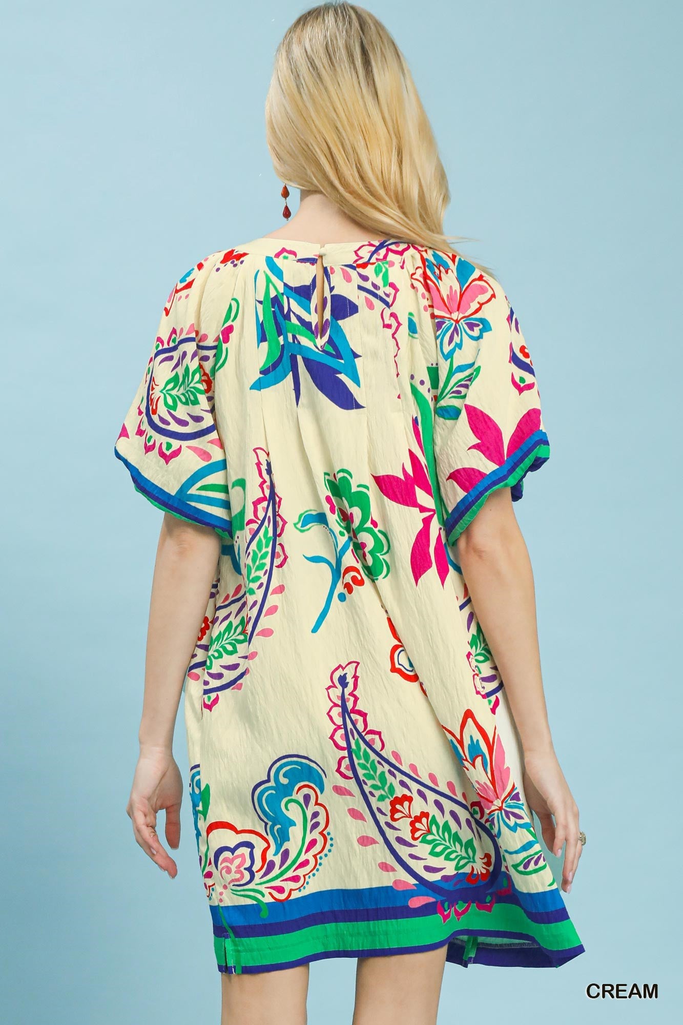 Hazel Blues® | Umgee Vibrant Paisley Print Dress