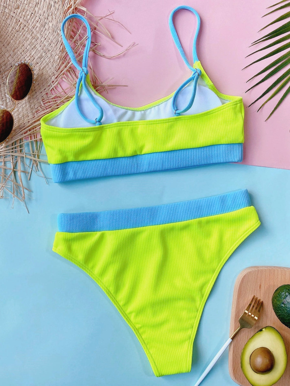 Hazel Blues® | Scoop Neck Spaghetti Strap Two-Piece Swim Set
