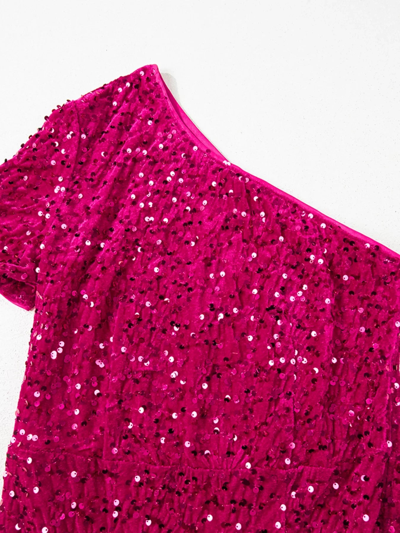 Hazel Blues® | Sequin One-Shoulder Dress with High Slit