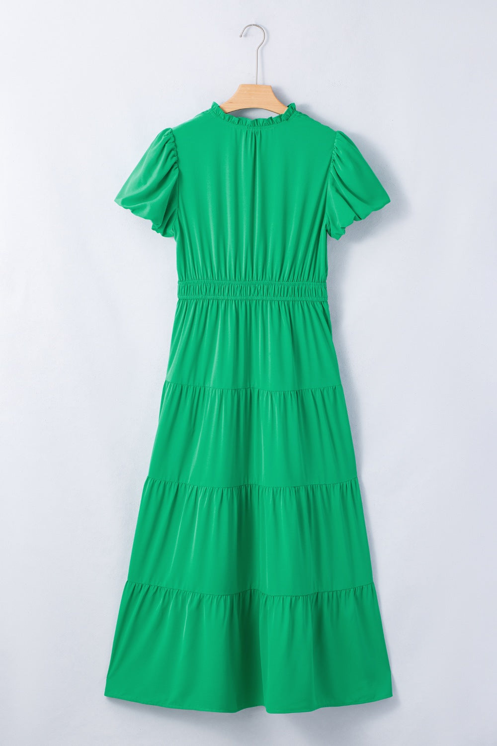 Hazel Blues® | Elegant Ruffled Tiered Puff Sleeve Maxi Dress