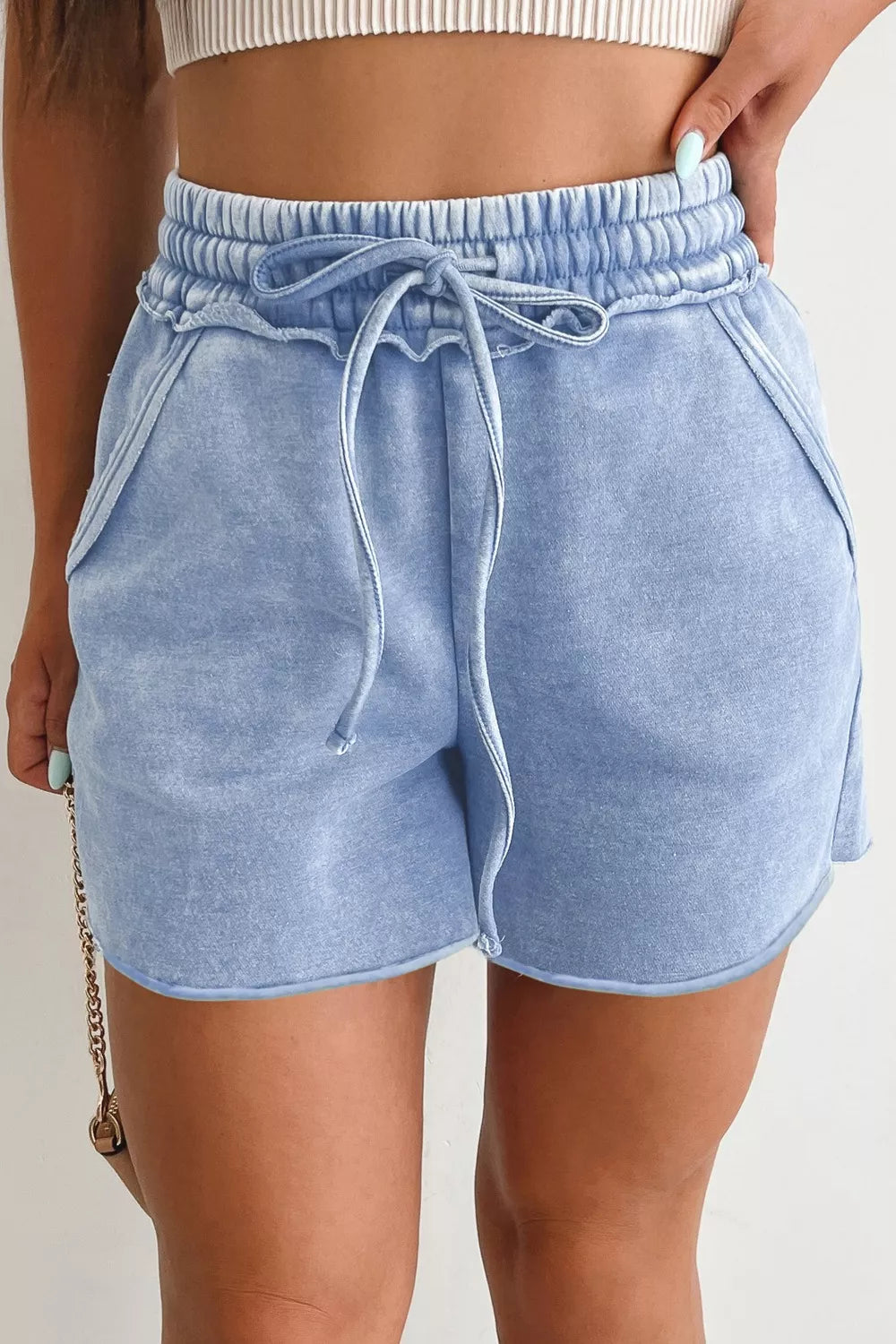 Hazel Blues® | Drawstring Shorts with Pockets