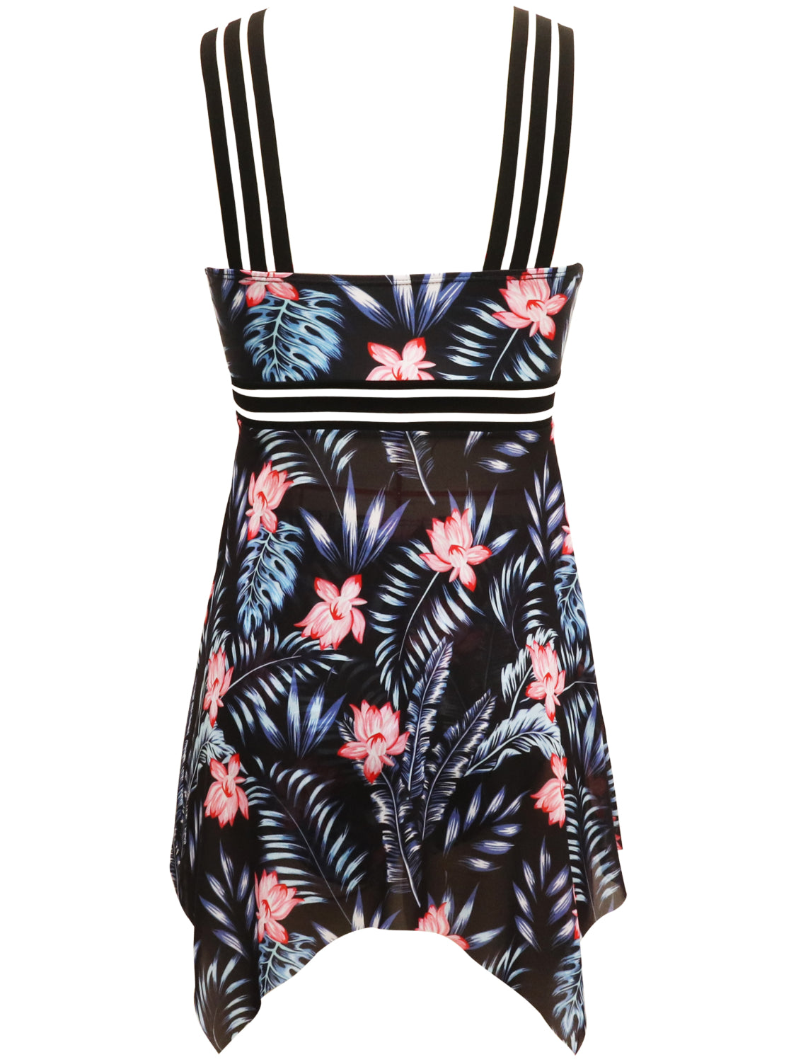 Hazel Blues® | Cutout Printed Two-Piece Swim Set