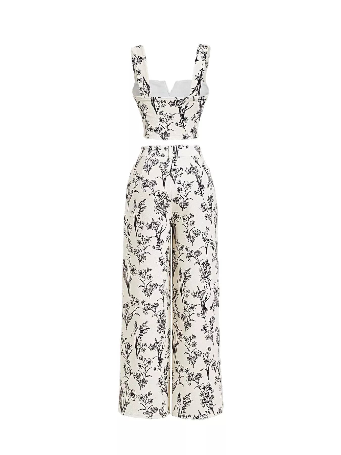 Hazel Blues® | Floral Print Cami Top & Wide Leg Pants Set