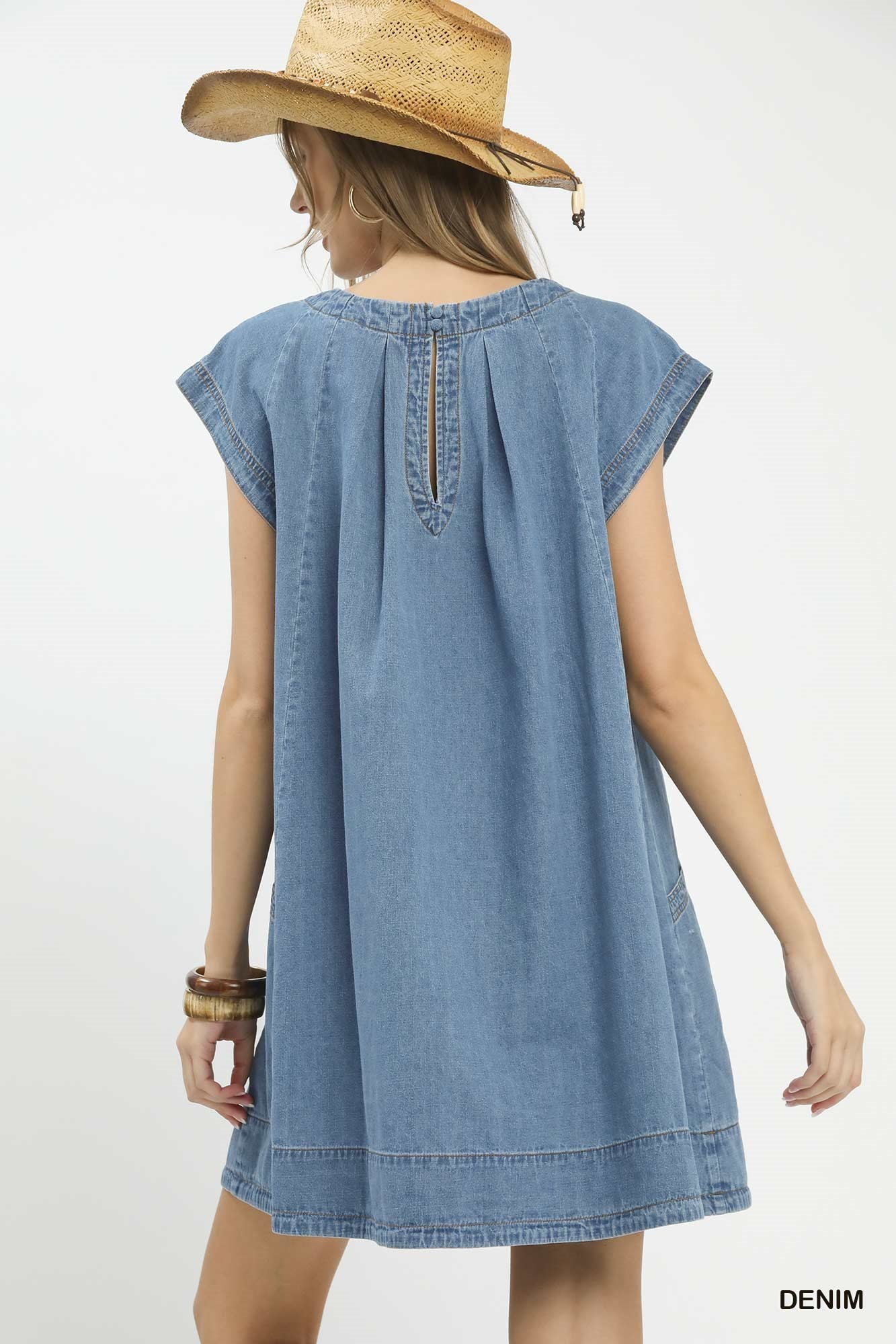 Hazel Blues® | Umgee Stone Washed Denim Mini Dress