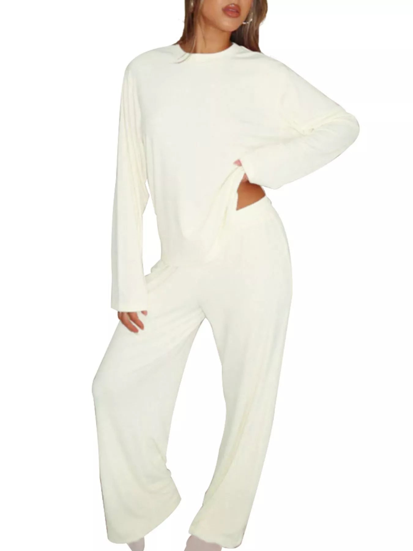 Hazel Blues® | Relaxed Fit Long Sleeve Top and Pants Set