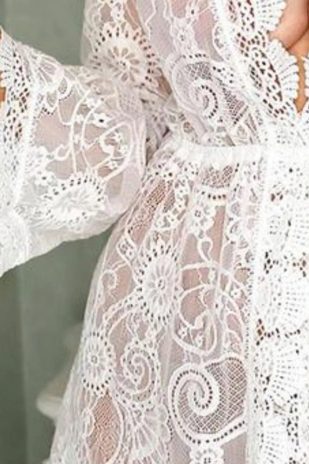 Hazel Blues® | V-Neck Lace Cover-Up Dress