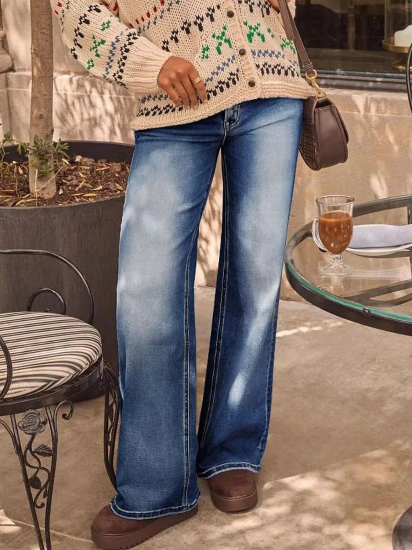 Hazel Blues® | Washed Wide Leg Jeans