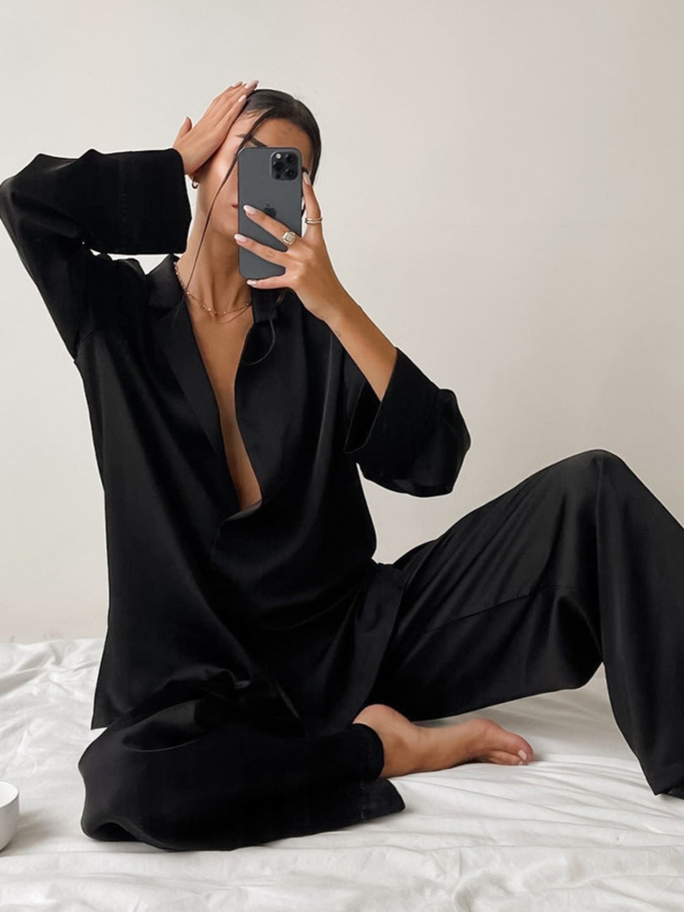 Hazel Blues® | Long Sleeve Top and Wide Leg Pants Lounge Set