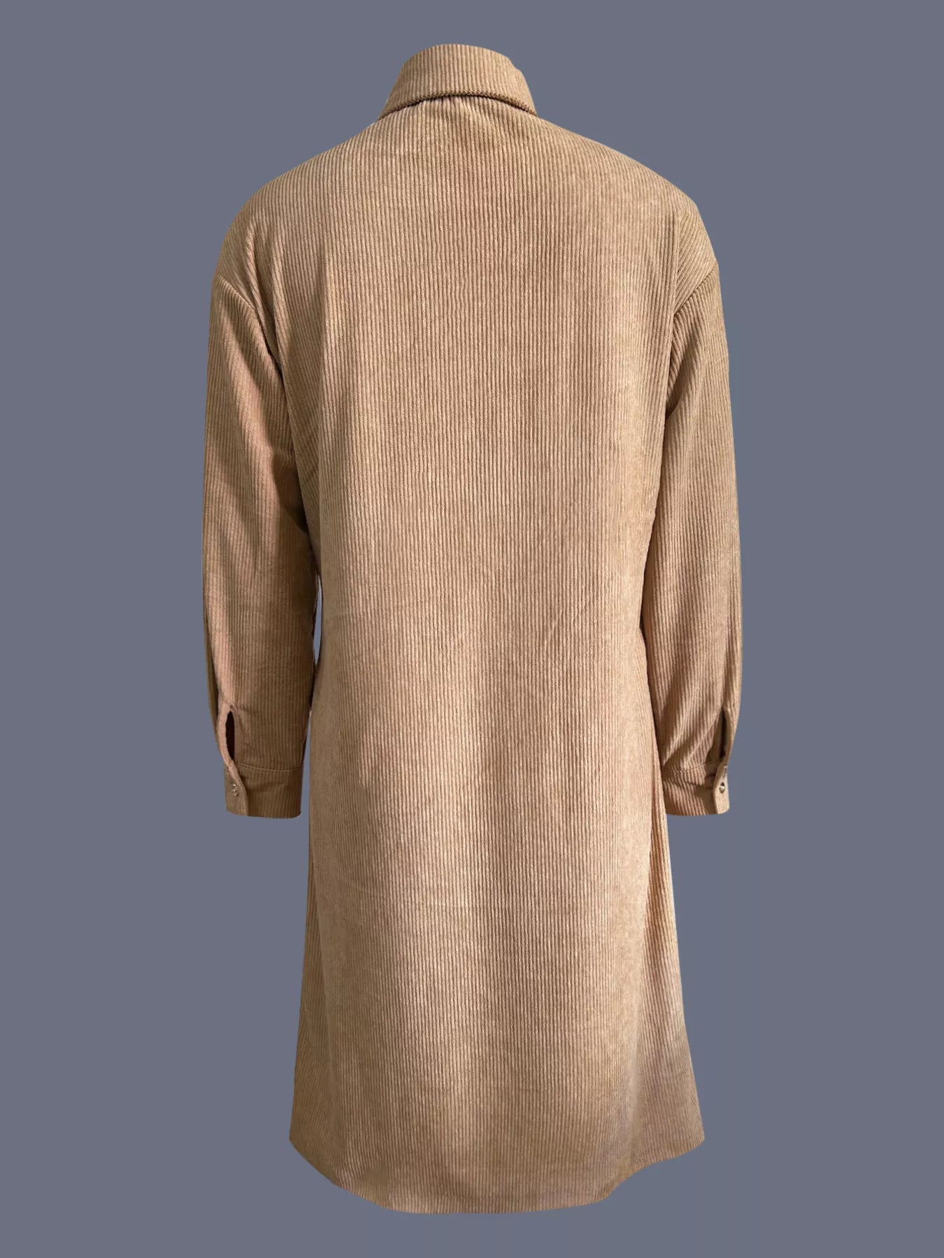 Hazel Blues® | Corduroy Button Front Shirt Dress