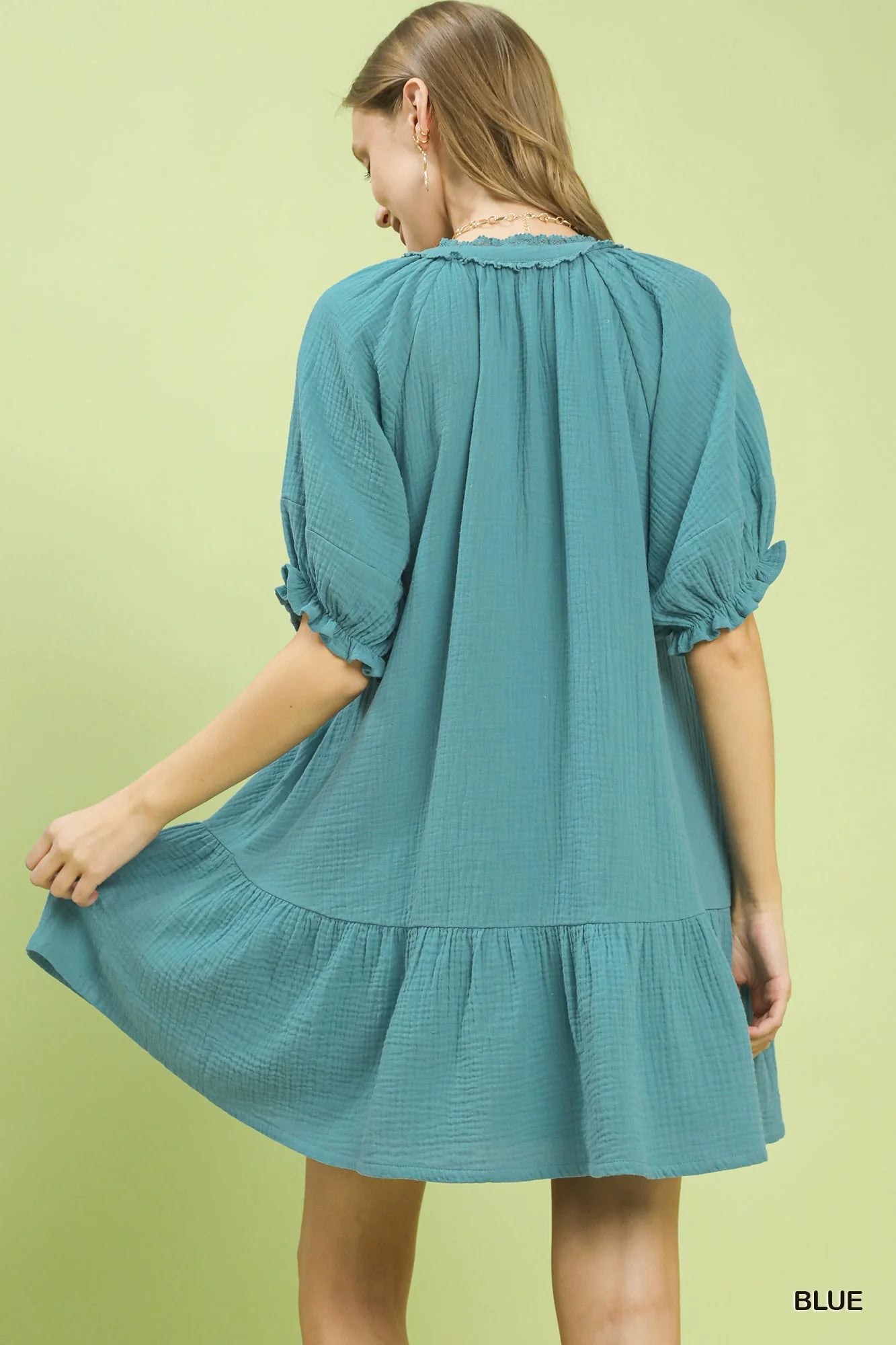 Hazel Blues® | Umgee Cotton Gauze Mini Dress