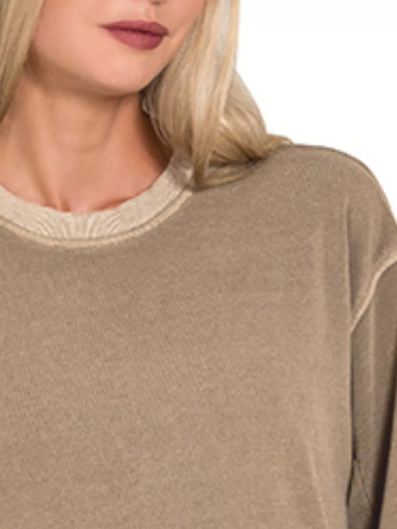 Hazel Blues® | Zenana Soft Fleece Pigment Dye Sweatshirts Dress