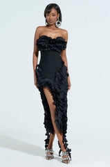 CITY LIGHTS RUFFLE MAXI DRESS