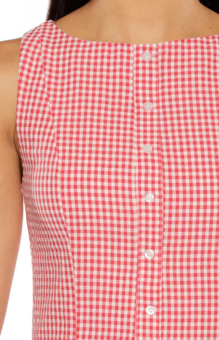 Jordyn Red Gingham Mini dress