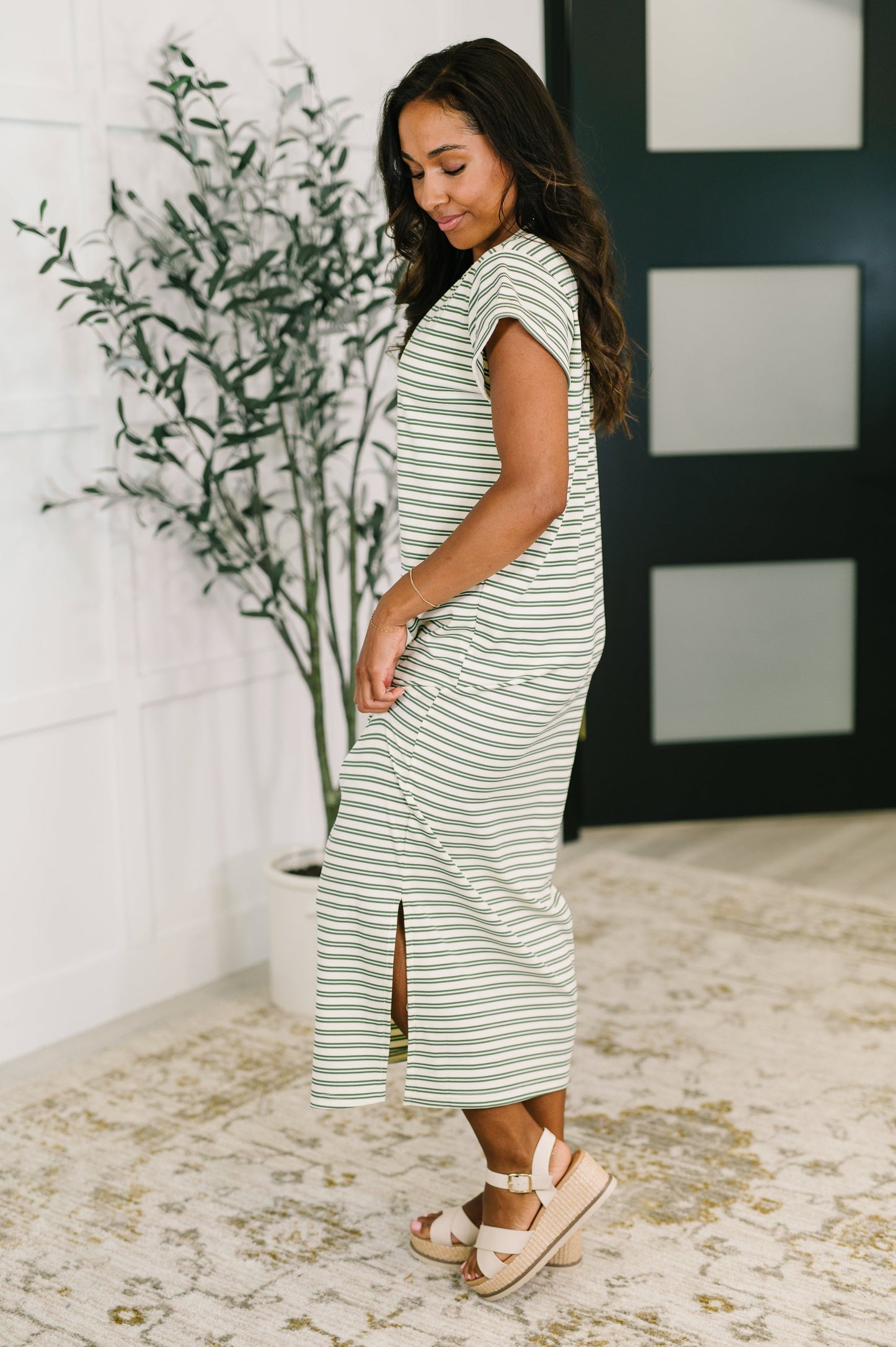Hazel Blues® | Keep Me Comfy Casual Maxi Dress in Green