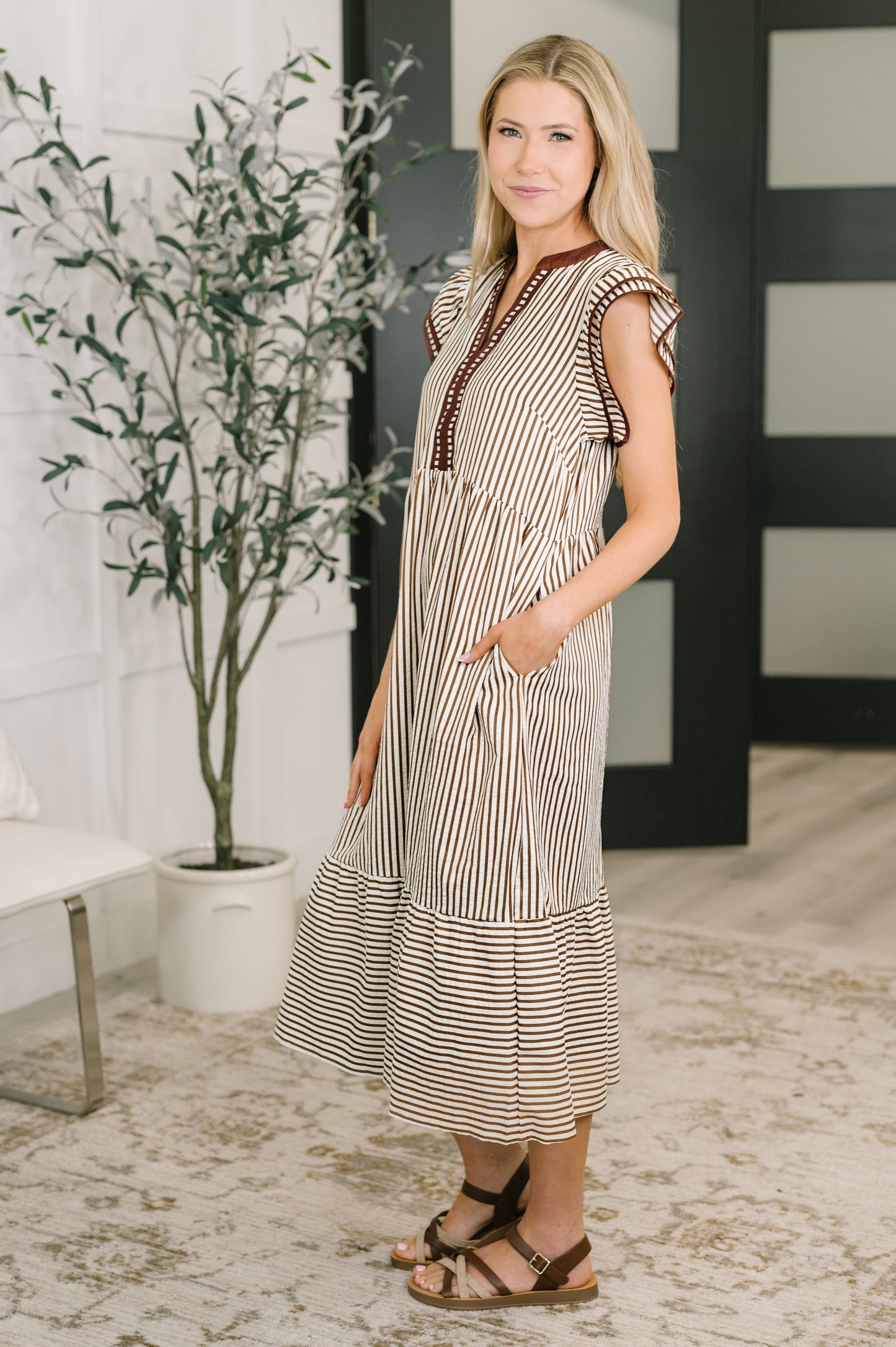 Hazel Blues® | Let Me Love You Cap Sleeve Tiered Dress