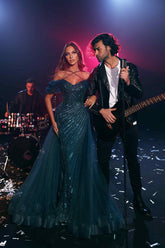 Modessa Couture M23504 Long Formal Beaded Overskirt Prom Dress