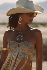 Wild Ember Gold Statement Earrings