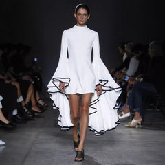 large lotus leaf sleeves dress