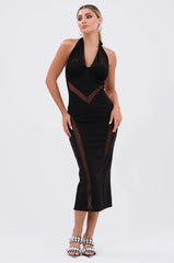 HIGH SOCIETY MIDI DRESS WITH CUTOUTS