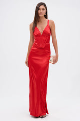 ALL ABOUT ME SATIN MAXI DRESS