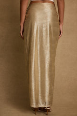 Toulouse Metallic Gold Maxi Skirt