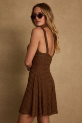 Trisha Mocha Stone Mini Dress