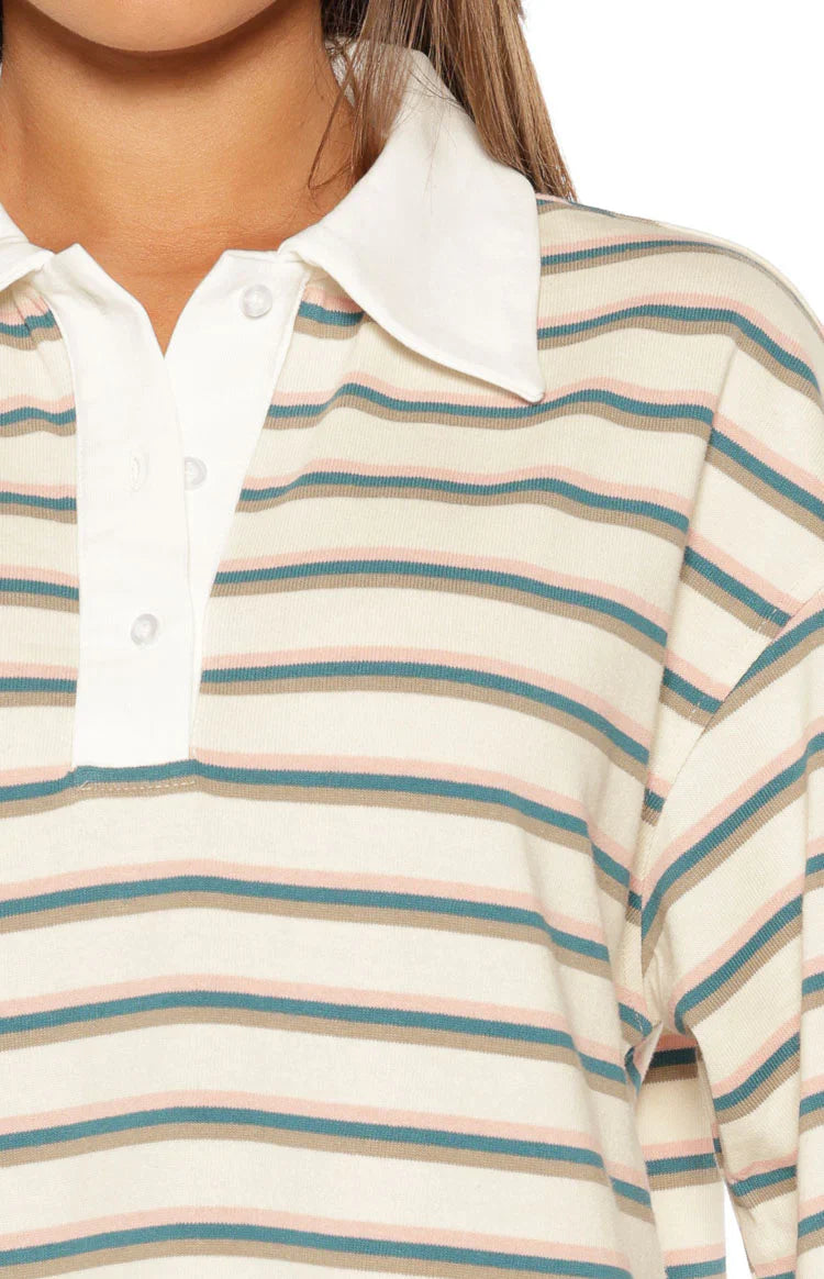 Tilda Green Stripe Polo Shirt