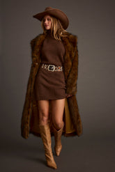 Topanga Mocha Sweater Mini Dress