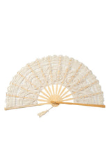 Unveiled White Lace Fan