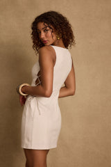 Vela Natural Linen Mini Dress
