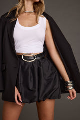 Viper Black Bubble Mini Skirt